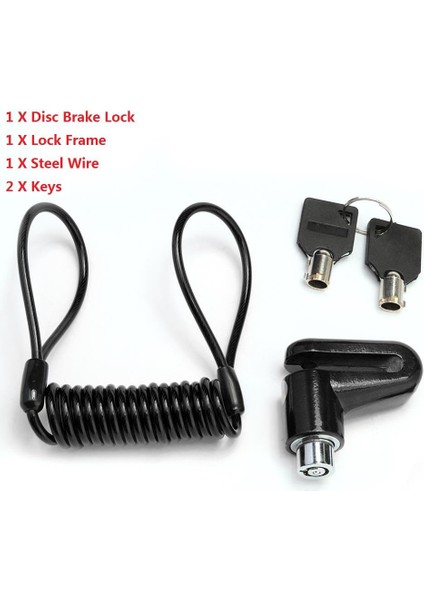 Siyah Fren Kilidi Stili Bisiklet Aksesuarları Bicicleta Bisiklet Kilidi Hırsızlığa Karşı Disk Frenler Xiaomi M365 Kaykay Tekerlekleri Çelik Telli Kick Scooter (Yurt Dışından)