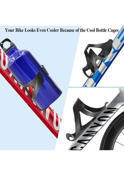 Parlak 2 Adet Stil Bisiklet Tam Karbon Fiber Dağ Yol Bisikleti Su Şişesi Kafesi Mtb Bisiklet Şişe Tutucu Ultra Hafif (Yurt Dışından) fırsatları