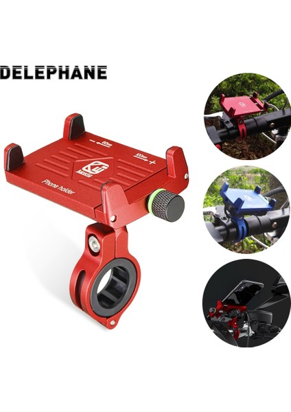 Siyah Stil 360 ° Dönebilen Alüminyum Alaşımlı Bisiklet Bisiklet Telefon Tutucu Rafları Motosiklet Gidon Bağlantıları Kaymaz Kararlı Akıllı Telefon Tutucu (Yurt Dışından)