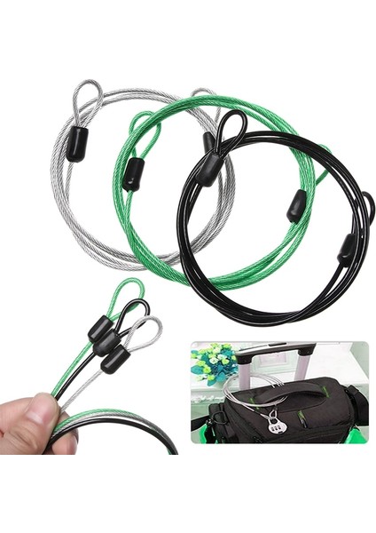 Yeşil Stil Ecurity Hırsızlığa Karşı Güçlü Örgülü Çelik Kablo Tel Kordon Halat 100CM'' Açık Bisiklet Kilidi Motosikletler Scooter Zinciri Tslm1 (Yurt Dışından) fiyatları