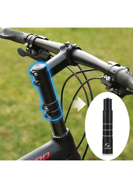 Liangduo Shop 115 mm Tarzı Lunje Bisiklet Gidon Çatal Kök Yükseltici Yükseltici Uzatma Uzatma Kafaları Yukarı mm Siyah Bisiklet Adaptörü Dayanıklı Mtb Parçası (Yurt Dışından)