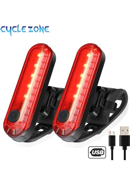 1 Adet Beyaz Stil 2 Adet LED USB Şarj Edilebilir Bisiklet Bisiklet Bisiklet 4 Modu LED Ön Arka Kuyruk Işık Lambası Açık Spor Bisiklet Işığı (Yurt Dışından) fiyatları