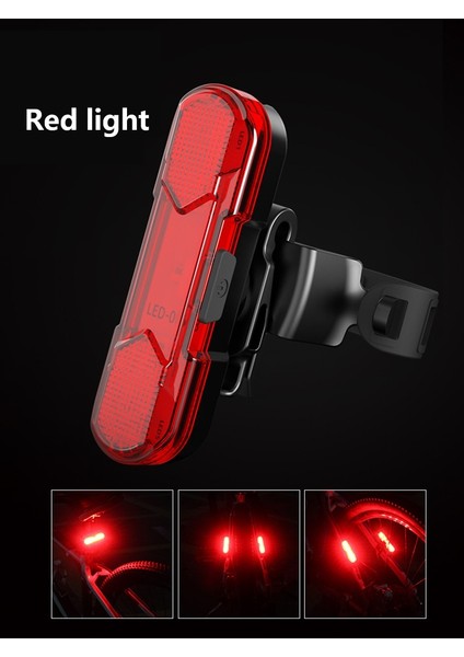 Kırmızı Stil 2021 Bisiklet Işığı USB Şarj Edilebilir Yeni Bisiklet Işığı LED Arka Lambası Güvenlik Uyarı Bisiklet Işığı Taşınabilir Arka Kuyruk Lambası Lambaları (Yurt Dışından)