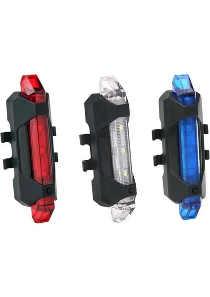 Rastgele Renk 1 Adet Tarzı Bisiklet Aksesuarı Şarj Edilebilir USB LED Bisiklet Bisiklet Kuyruğu Kırmızı Işık Bisiklet Arkası Çoklu LED Renkli Bisiklet Bisiklet Işıkları (Yurt Dışından)