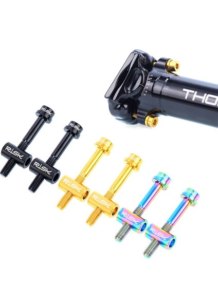 40 mm Gökkuşağı Stili Rısk Bisiklet Koltuk Direği Sabit Cıvatalar Tc4 Titanyum Alaşımlı M5 * mm Mtb Yol Bisikleti Seatpost Eyer Sabit Vidalar Gökkuşağı Altın (Yurt Dışından) fırsatları