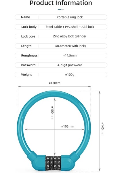 No.2 Tarzı 4 Haneli Kod Mtb Bisiklet Renkli Çelik Kablo Kilitleri Hırsızlığa Karşı Güvenlik Kilidi Bisiklet Ekipmanları Elektrikli E-Bisiklet Bisiklet Zinciri Kilidi (Yurt Dışından)