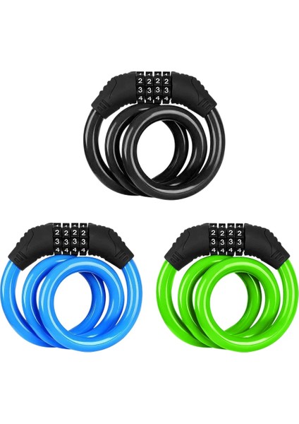 No.2 Tarzı 4 Haneli Kod Mtb Bisiklet Renkli Çelik Kablo Kilitleri Hırsızlığa Karşı Güvenlik Kilidi Bisiklet Ekipmanları Elektrikli E-Bisiklet Bisiklet Zinciri Kilidi (Yurt Dışından) fırsatları