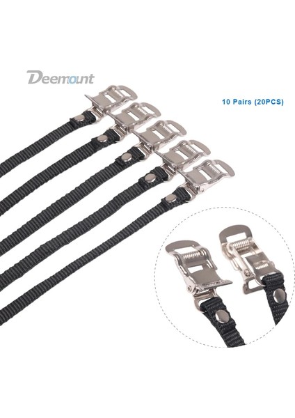 20 Adet Stil Deemount 10 Pairslot Döngüsü Pedalı Kaymaz Kayış Bisiklet G Bisiklet Ayakkabısı Toe Muhafaza Kravat Halat Bisiklet Egzersiz Güvenlik Kemerleri (Yurt Dışından) fiyatları