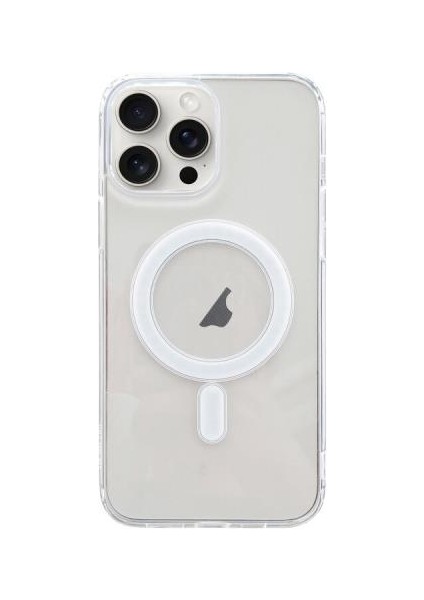 Darbe Emici Solmaz Güçlü Magsafe Uyumlu Apple iPhone 15 Pro Max Kılıf Sararmaz Tpu Apple iPhone 15 Pro Max Kılıf