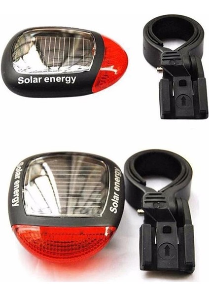 Siyah Stil Güneş Bisiklet Işık Kuyruk Seatpost Lamba Çerçeve Bisiklet Mtb Su Geçirmez LED Uyarı Montaj Bisiklet Kafa Flaş Arka Zoom Yağmur Geçirmez (Yurt Dışından)