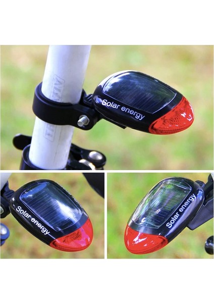 Siyah Stil Güneş Bisiklet Işık Kuyruk Seatpost Lamba Çerçeve Bisiklet Mtb Su Geçirmez LED Uyarı Montaj Bisiklet Kafa Flaş Arka Zoom Yağmur Geçirmez (Yurt Dışından)