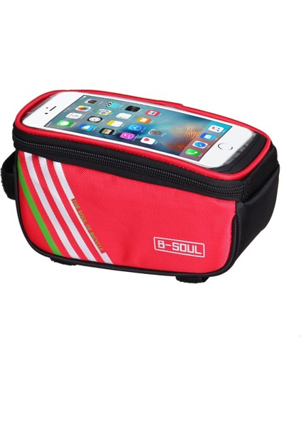 Kırmızı Stil Bisiklet Bisiklet Çantası Su Geçirmez Mtb Yol Bisiklet Çerçevesi Ön Tüp 5. Cep Telefonu Dokunmatik Ekran Çantası Bisiklet Bisiklet Aksesuarları (Yurt Dışından)