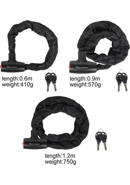 0,6 Milyon Stili Ağır Hizmet Bisiklet Zinciri Kilidi Hırsızlığa Karşı Motosiklet Scooter Kablosu Güvenli Kilit Bisiklet Kilidi (Yurt Dışından)