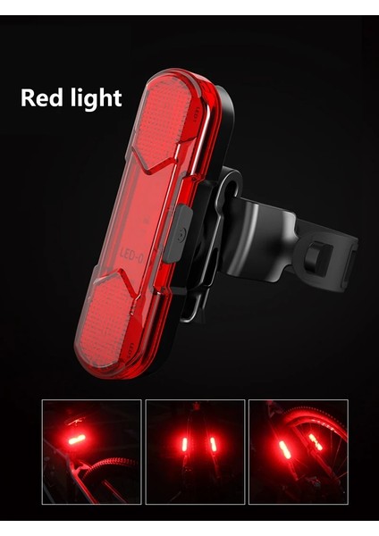 Kırmızı Stil Şarj Edilebilir Cob LED USB Dağ Bisikleti Kuyruk Işık Arka Lambası Mtb Güvenlik Uyarısı Bisiklet Arka Işık Bisiklet Lambası Aksesuarları (Yurt Dışından)