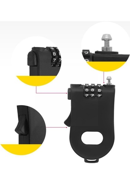 Beyaz Stil 1 Adet Teleskopik Kablo Kilidi Geri Çekilebilir Hırsızlığa Karşı Bisiklet Rakamlı Scooter Mtb Güvenlik Şifreli Bisiklet Yol Ekipmanları Kilidi Bicy W2J6 (Yurt Dışından) indirimleri
