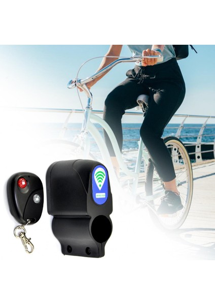 Siyah Stil Bisiklet Dağ Bisikleti Hırsızlığa Karşı Cihaz Alarm Kilidi Kablosuz Hırsızlığa Karşı Abs Uzaktan Kumanda Bisiklet Mtb Yol Bisikleti Için Titreşim Alarmı (Yurt Dışından)