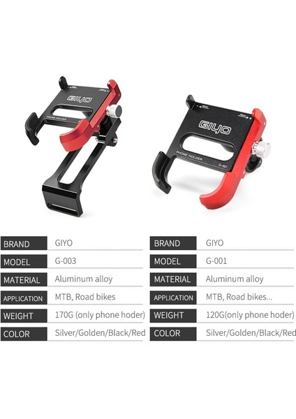 G-001 Gümüş Stili Bisiklet Telefon Bağlantısı Bisiklet Sapı Gidon Cep Telefonu Tutucu Evrensel Mtb Yol Bisikleti Aksesuarları Bisiklete Binme Telefonu Akıllı Telefon Bağlantısı (Yurt Dışından) fiyatları