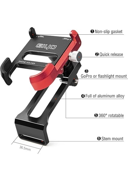 G-001 Gümüş Stili Bisiklet Telefon Bağlantısı Bisiklet Sapı Gidon Cep Telefonu Tutucu Evrensel Mtb Yol Bisikleti Aksesuarları Bisiklete Binme Telefonu Akıllı Telefon Bağlantısı (Yurt Dışından) fırsatları