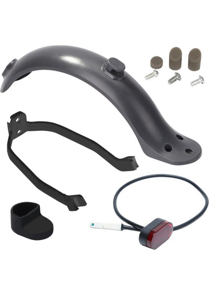 Gri Tarzı Xiaomi Mijia Pro Elektrikli Scooter Için Dayanıklı Scooter Çamurluk Arka Arka Lambalı Arka Korumalı Lastik Sıçrama Çamurluk (Yurt Dışından)