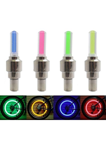 2 Adet Kırmızı Stil 2 Adet Bisiklet Lastiği Vana Kapağı LED Işık Dağ Bisikleti Flaş Işığı Bisiklet Lastik Tekerlek Lastik Lambası Motosiklet Tekerlek Lambası Aksesuarları (Yurt Dışından)