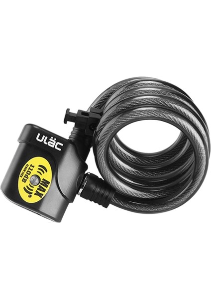 Siyah Stil Ulac Bisiklet Kilidi Bisiklet Elektronik Alarm Kilidi Bisiklete Binme 110DB Yüksek Sesli Kablo Mtb Bisiklet Hırsızlığa Karşı Kilitler Yol Bisikleti Güvenli Tel Kilitler (Yurt Dışından)