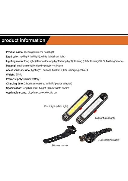 Kırmızı Stil Bisiklet Kuyruk Lambası 6 Modlu USB Şarj Uyarı Işığı Dağ Bisikleti Yol Işığı Su Geçirmez El Feneri Uyarı Bisiklet Aksesuarları (Yurt Dışından)