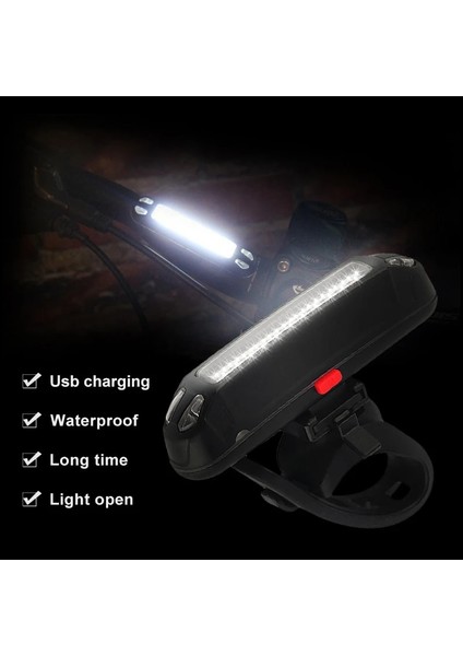 Kırmızı Stil Bisiklet Kuyruk Lambası 6 Modlu USB Şarj Uyarı Işığı Dağ Bisikleti Yol Işığı Su Geçirmez El Feneri Uyarı Bisiklet Aksesuarları (Yurt Dışından)