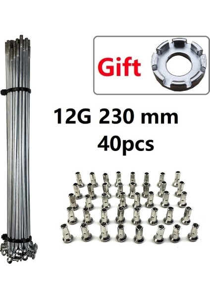 230 mm 40 Adet Takım Stili Elektrikli Bisiklet Dağ 12G Konuşmacı. Ben Bisiklet Nipeller Tekerlek Ebike Motor Dönüşüm Parçaları ile Konuştu (Yurt Dışından)