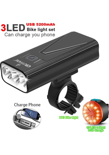LKX3XA04 Arka Lamba Stilini Ayarla Mah Bisiklet Işığı 8t6 LED Bisiklet Işığı USB Type-C Güç Göstergesi El Feneri Bisiklete Binme Mtb Far Ön Arka Lamba Aksesuarları (Yurt Dışından)
