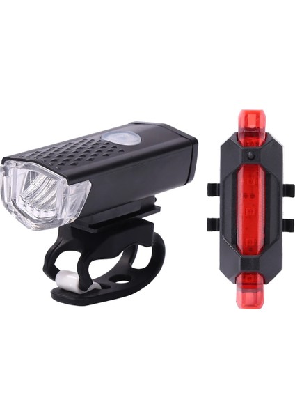 Açık Gri Tarzı T6 LED Bisiklet Işık Ön Arka LED Arka Lambası Far Seti USB Şarj Edilebilir Mtb Bisiklet Işıkları Arka Lamba Gece Bisiklet El Feneri (Yurt Dışından)