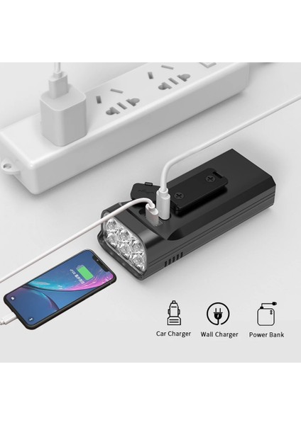 Paket K Stili Mah Mtb Bisiklet Işığı Ön USB Şarj Edilebilir LED Bisiklet Işığı Lm Su Geçirmez Bisiklet El Feneri Bisiklet Farı (Yurt Dışından)