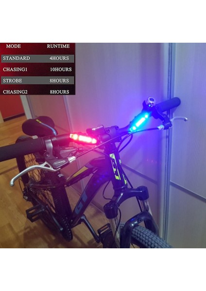 Beyaz Kırmızı Stil Taşınabilir USB Şarj Edilebilir Bisiklet Bisiklet Güvenlik Uyarı Işığı Arka Lambası Bisiklet Arka Lambası Süper Parlak Bisiklet Işığı 3 Renk (Yurt Dışından)
