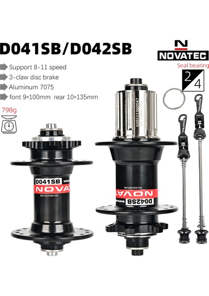 Kırmızı Ön 36H Stili Novatec Hub 28H 32H 36H Mtb Hub D041SB D042SB Disk Kartı Fren Dağ Bisikleti Göbekleri Bisiklet Hubları 4 Rulman Hg Hız Kırmızı Siyah (Yurt Dışından)