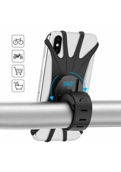 Sarı Stil Silikon Bisiklet Telefon Tutucu Martphone Sahipleri Için Destek Motosiklet Bisiklet Gidon Klip Standı Gps Montaj Braketi (Yurt Dışından)