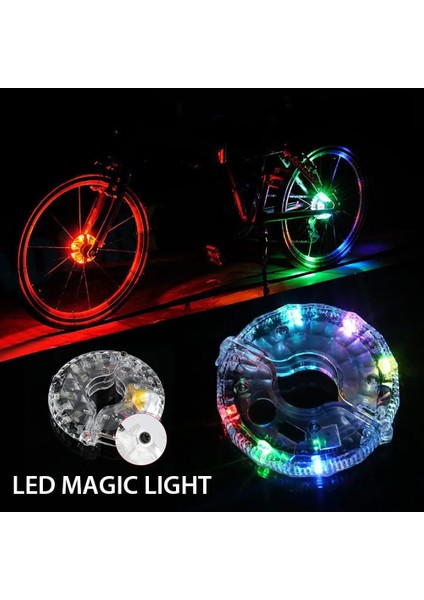 USB Stili 7 LED Şarj Edilebilir Bisiklet Tekerlek Göbeği Işıkları Su Geçirmez USB Bisiklet Konuşmacı Işıkları Bisiklet Güvenliği Uyarı Dekorasyon Aksesuarları (Yurt Dışından)