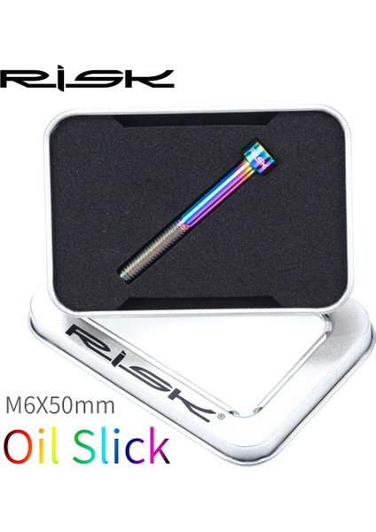 M6X50MM Yağ Kaygan Stili Rısk Titanyum Cıvatalar M6 x Alyan Anahtarı Mtb Yol Bisikleti Konik Başlı Vida Bisiklet Kulaklık Kapağı Sabitleme Cıvataları Gökkuşağı Altın (Yurt Dışından)
