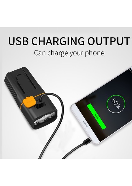 3L2-2400MAH Stili Natfıre Ntkah Bisiklet Işıkları Bisiklet LED Işık Çalışma Süresi 10+ Saat USB Şarj Edilebilir Mtb Ön Lamba Far Olarak El Feneri (Yurt Dışından)