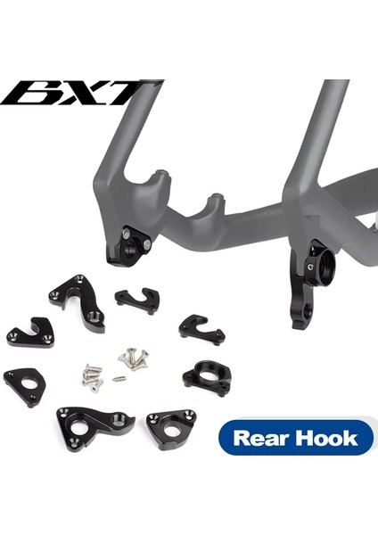 Aks ile 142 12MM Stili Bisiklet Arka Attırıcı Askı + Dağ Bisikleti Mtb Çerçeve Pabucu Vidaları Alaşımlı Bisiklet Parçaları Aracılığıyla Akslı Kanca (Yurt Dışından) fırsatları