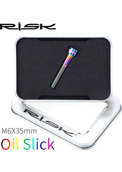 M6X35MM Yağ Kaygan Stili Rısk Titanyum Cıvatalar M6 x Alyan Anahtarı Mtb Yol Bisikleti Konik Başlı Vida Bisiklet Kulaklık Kapağı Sabitleme Cıvataları Gökkuşağı Altın (Yurt Dışından)