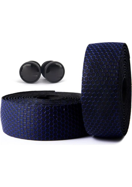 Mavi Stil Bisiklet Gidon Bandı Yol Bisikleti Kaymaz Silika Jel Eva Şok Emme Gidon Bar Bandı Bisiklet Sargı Uç Tapası Mtb Gidon (Yurt Dışından)