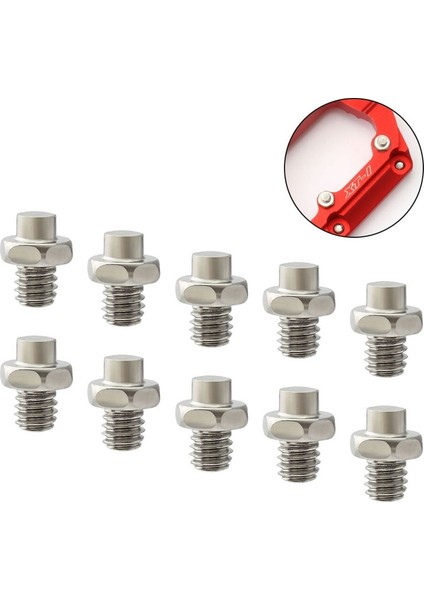 304 Gümüş Tarzı Muqzı Dağ Bisikleti Bisiklet Pedal Cıvataları Vida Alüminyum Alaşımlı Sabit Saplama Dişli Kaymaz M4 Alüminyum Alaşım Saplama Pimi Tırnak Ayak (Yurt Dışından)