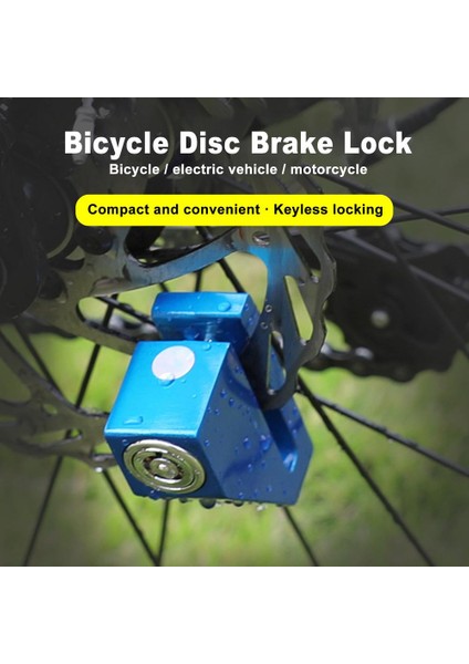 Kırmızı Stil Bisiklet Disk Fren Kilidi Motosiklet Hırsızlığa Karşı Güvenlik Tekerlek Disk Kilidi Taşınabilir Scooter Mini Disk Rotor Kilidi Bisiklet Aksesuarları (Yurt Dışından)