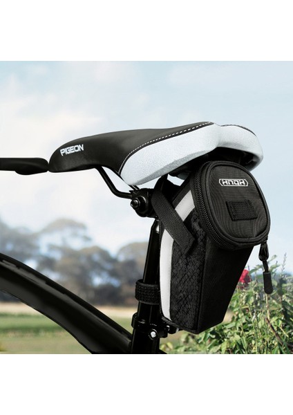03 Siyah Mavi Stil Naylon Bisiklet Çantası Bisiklet Depolama Eyer Çanta Bisiklet Koltuğu Kuyruk Arka Çanta Çanta Eyer Bolsa Bicicleta Aksesuarları Bisiklet Aletler Çantası (Yurt Dışından) fırsatları