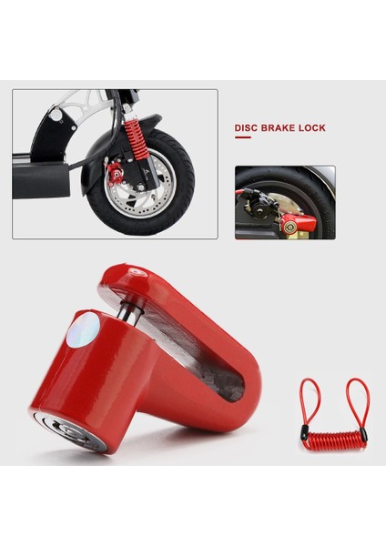 Kırmızı Kilit Stili Motosiklet Kilidi Güvenlik Hırsızlık Önleyici Bisiklet Motosiklet Motosiklet Disk Fren Kilidi Hırsızlık Koruması Scooter Bisiklet Aksesuarları (Yurt Dışından)