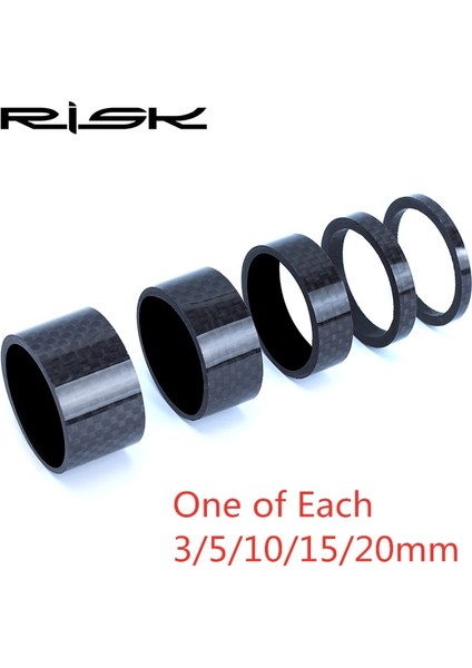 3-5-10-15-20 1 Takım Stili Rısk Mtb Bisiklet Bisiklet Kök Yol Bisikleti Hafif Karbon Fiber Kulaklık Çatal Paspayı Kiti Gidon Yıkayıcı Halka Conta Ön Çatal (Yurt Dışından)