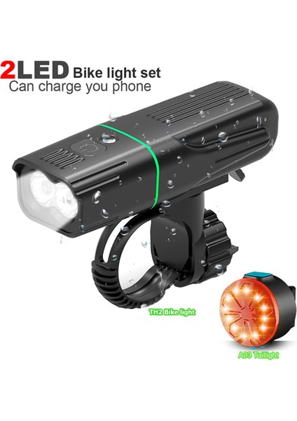 TH2-3HXA04ARKA Lamba Stili L2T6 Bisiklet Işık USB Şarj Edilebilir Bisiklet Işıkları Ah Güç Bankası Bisiklet Mtb Lambası Far El Feneri Opsiyonel Arka Lambası (Yurt Dışından)