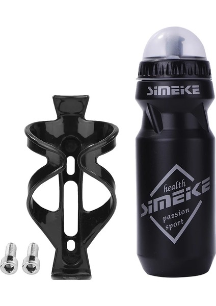 Raf Tarzı Siyah 610ML Bisiklet Sıkma Su Şişesi Açık Mtb Bisiklet Su Isıtıcısı Su Şişesi Tutucu Kafes Vidaları Set Sızdırmaz Fincan Bisiklet Aksesuarları (Yurt Dışından)