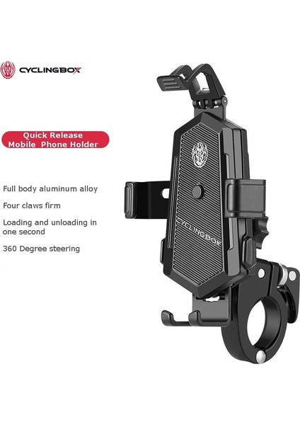 Siyah Dikiz Tipi Stili Bisiklet Telefon Tutucu Alüminyum Alaşımlı Dikiz Aynası Gidon Dağı Scooter Motoru Otomatik Kepçe Bisiklet Cep Telefonu Rafları (Yurt Dışından) fırsatları