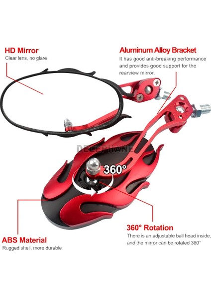 Mavi Stil 1 Çift Bisiklet Bisiklet Aynası Gidon Dağı Dönebilen Bisiklet Dikiz Aynası Hd Reflektörler Dağ Bisikleti E-Bike Scooter Aynası (Yurt Dışından) fiyatları