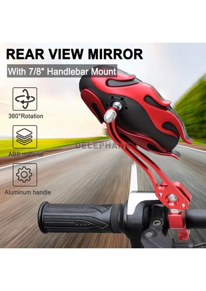 Mavi Stil 1 Çift Bisiklet Bisiklet Aynası Gidon Dağı Dönebilen Bisiklet Dikiz Aynası Hd Reflektörler Dağ Bisikleti E-Bike Scooter Aynası (Yurt Dışından) fırsatları